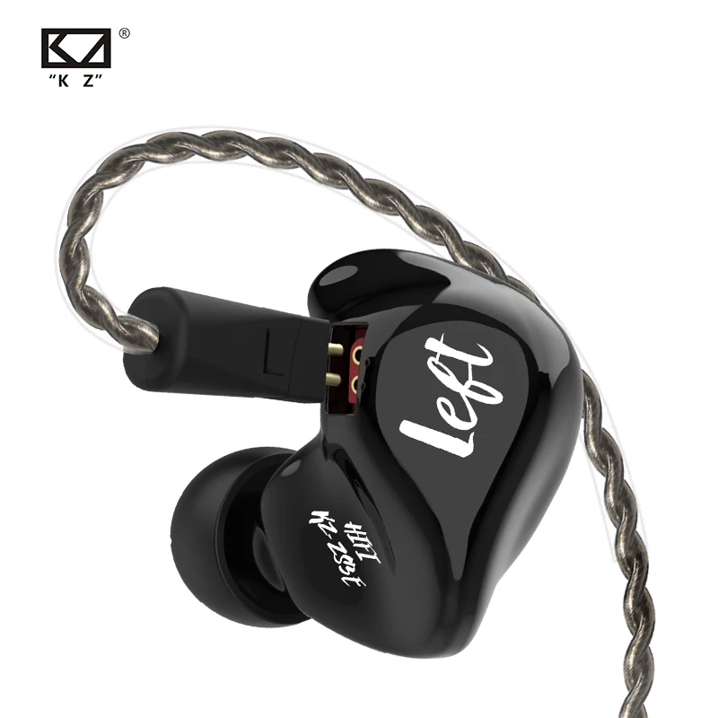 Новое поступление KZ ZS3s Hifi спортивные наушники-вкладыши Динамический драйвер шумоподавление гарнитура с микрофоном сменный кабель