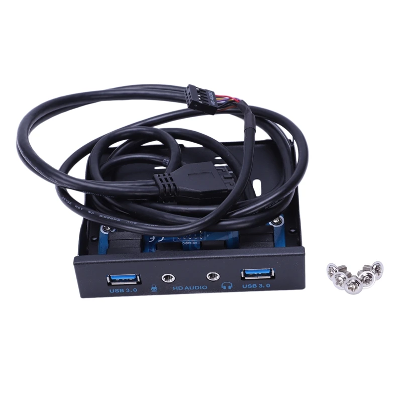 20Pin на 2 порта USB 3,0 концентратор и HD аудио 3,5 в ПК флоппи-кабель на передней панели