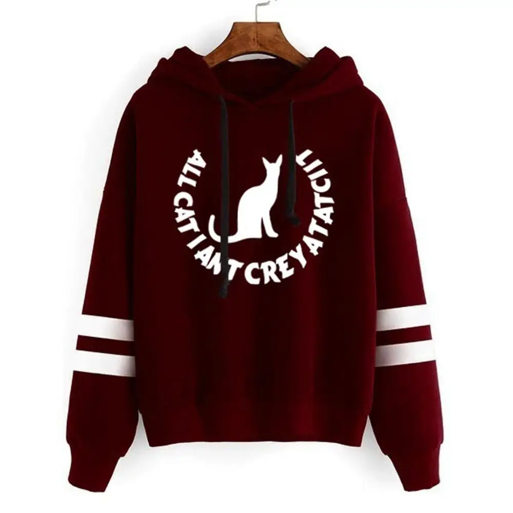 Модная Толстовка с принтом, Женская толстовка с длинным рукавом и принтом "Луна", "Кот", "Подсолнух", пуловер с капюшоном, топы, блузка