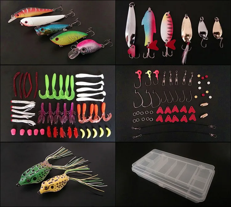 Lure Set All Swimming Layer Freshwater Seawater Lure Sequin Soft Bait Mino Bait Forceps Accessories