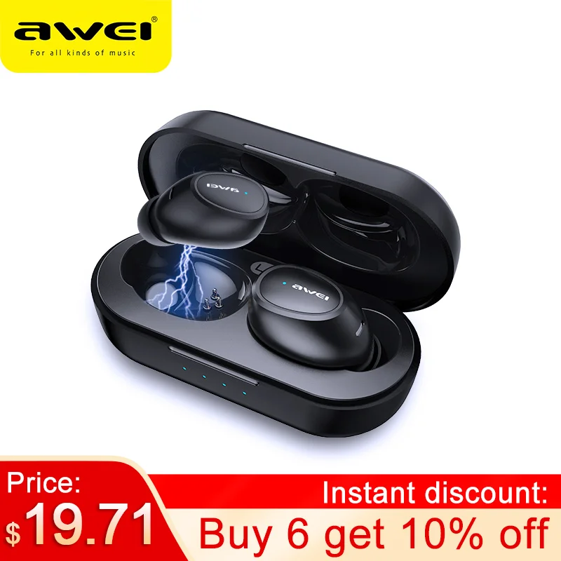 Baratos Auriculares inalámbricos originales Wei TWS T16 con auriculares Bluetooth auriculares inalámbricos auténticos auriculares para iPhone Xiaomi Honor