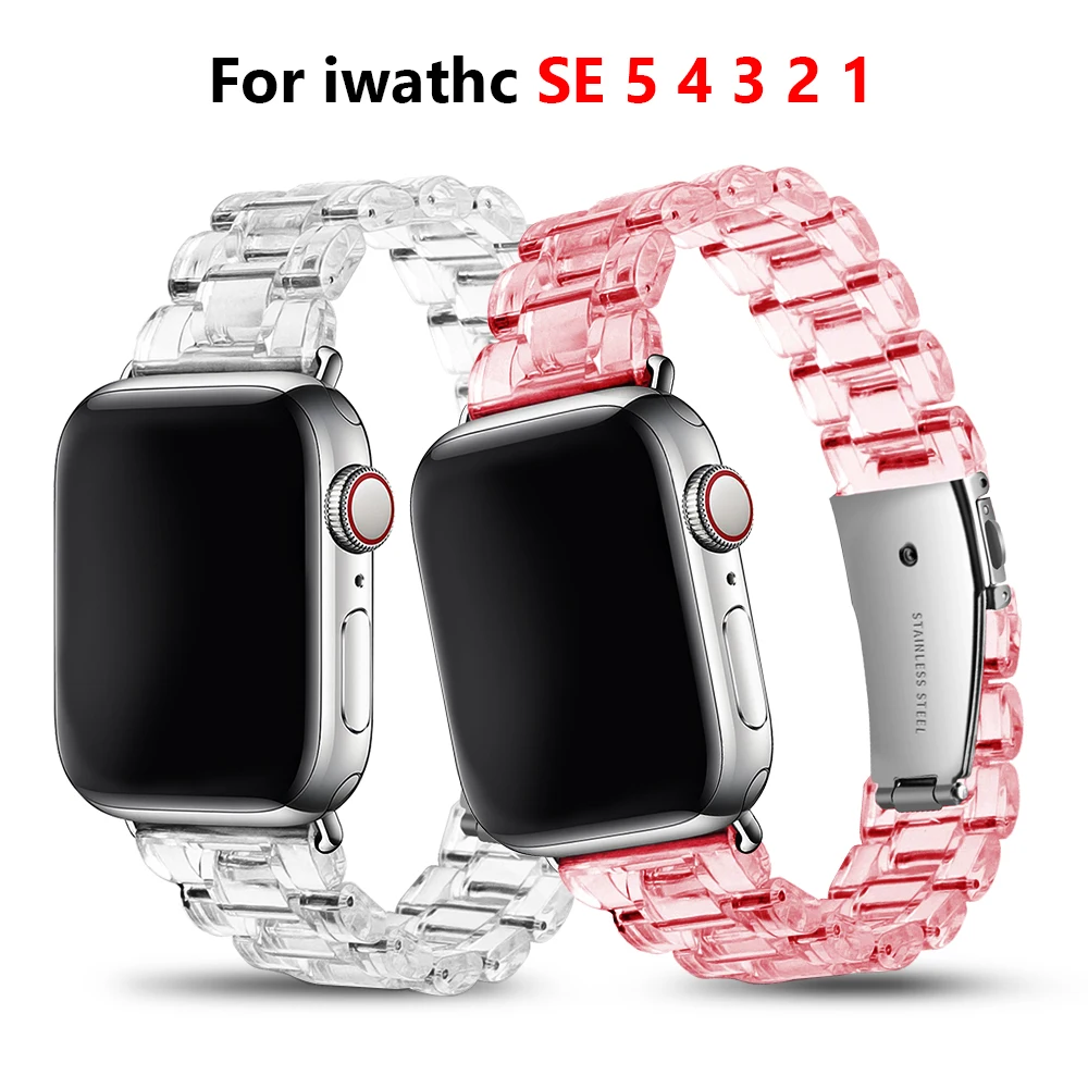 

Newest Strap for Apple Watch Band Series 1 2 3 4 5 Transparent for Iwatch bracelet 38mm 40mm 42mm 44mm Watchband accessories