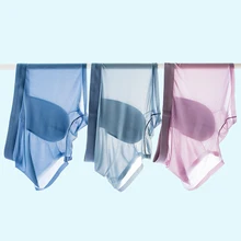 

6 Pcs/Lot Men's Thin Boxer Briefs High-End Ice Silk Soft And Breathable Large Size Men's Underwear