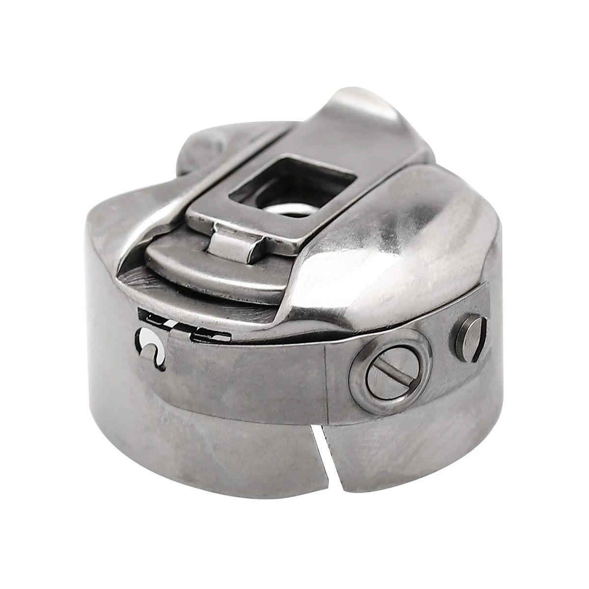 

Industrial Sewing Machine Steel Bobbin Case Computer Flat Car Shuttle Bobbin For Lockstitch BROTHER Sewing Machines (Silver)