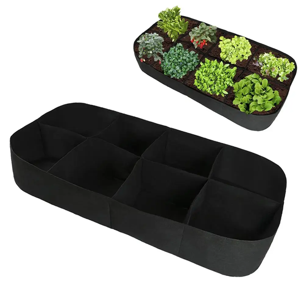 

8 Grids Vegetable Flower Planting Container Nursery Pot Grow Bag Garden Tool