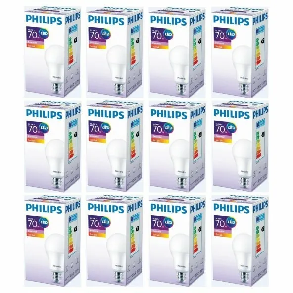 

12 PCs Philips 10,5W Essential Led Bulb E27 Duylu Yellow White Light
