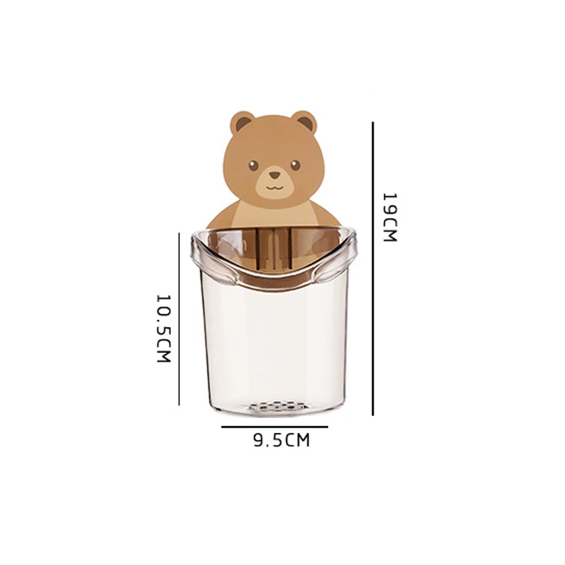 Bathroom Toothbrush Holder Toothpaste Storage Rack Wall Mount ...