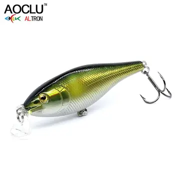 

AOCLU new wobblers 70mm 7g Floating Hard Bait Minnow Crank Depth 1.2m-1.8m fishing lure VMC hooks 6 colors tackle Quality
