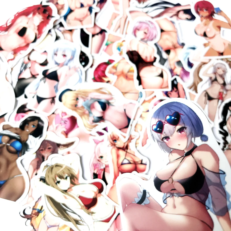 100 шт. сексуальные красивые бикини для девушек Hottie waifu hentai стикеры креативные