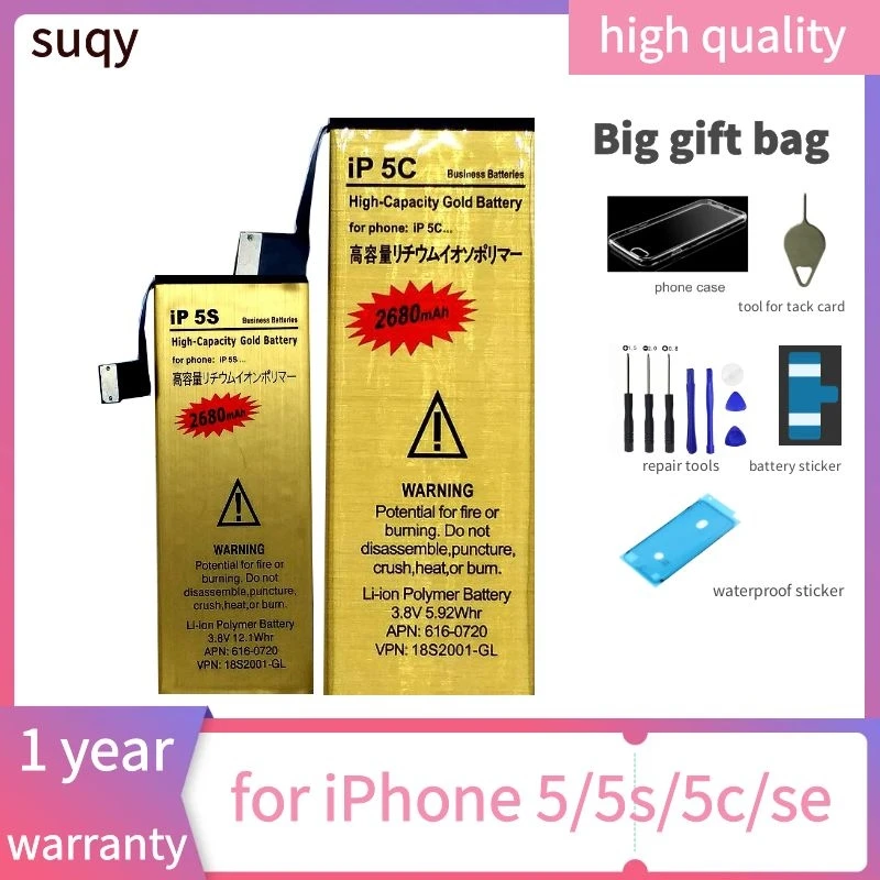 

Suqy for Iphone 5s Battery 0 Cycle for Iphone Battery Se for Apple Iphone 5 5s 5c Se Bateria Cellphones Rechargeable Accumulator
