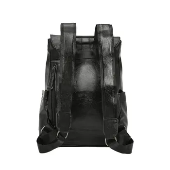 

Backpacks Student Schoolbags Large Capacity Solid PU Leather Backpack Casual Bags Trendy Backpacks Multipurpose Men's Bag LD072