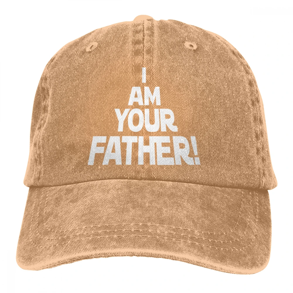 Я ваш отец Casquette черный унисекс Мужские Женские джинсовые бейсболка с ремешком кепки Регулируемый Гольф папа шляпа - Цвет: Хаки