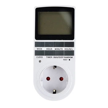 

Timer Switch Socket Electronic Digital US Plug-in Programmable 7 Day 120V 15A Time Switch Sockets Plug-in Installation