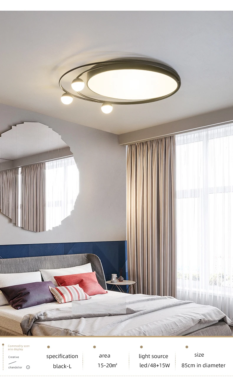 Living room lamps ceiling light modern minimalist surface mounted lamp home atmosphere bedroom warm romantic led ceiling lamp