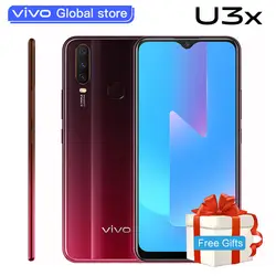 Vivo U1 мобильного телефона 6,2 дюйма Экран 3g Оперативная память 32G Встроенная память Snapdragon439 Octa Core Android 8,1 4030 mAh большой Батарея Face ID смартфон