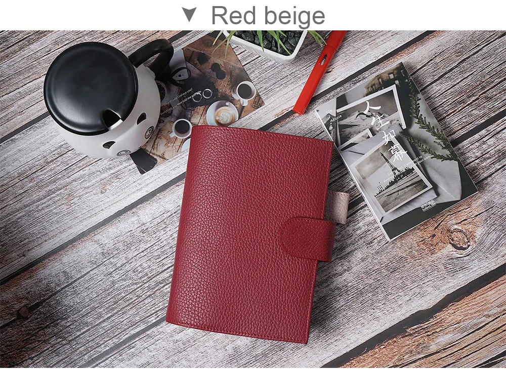 Genuine Leather Notebook Organizer Rings Binder Planner Cover Personal Size Diary Journal Sketchbook Agenda With Big Pocket Notebooks Aliexpress