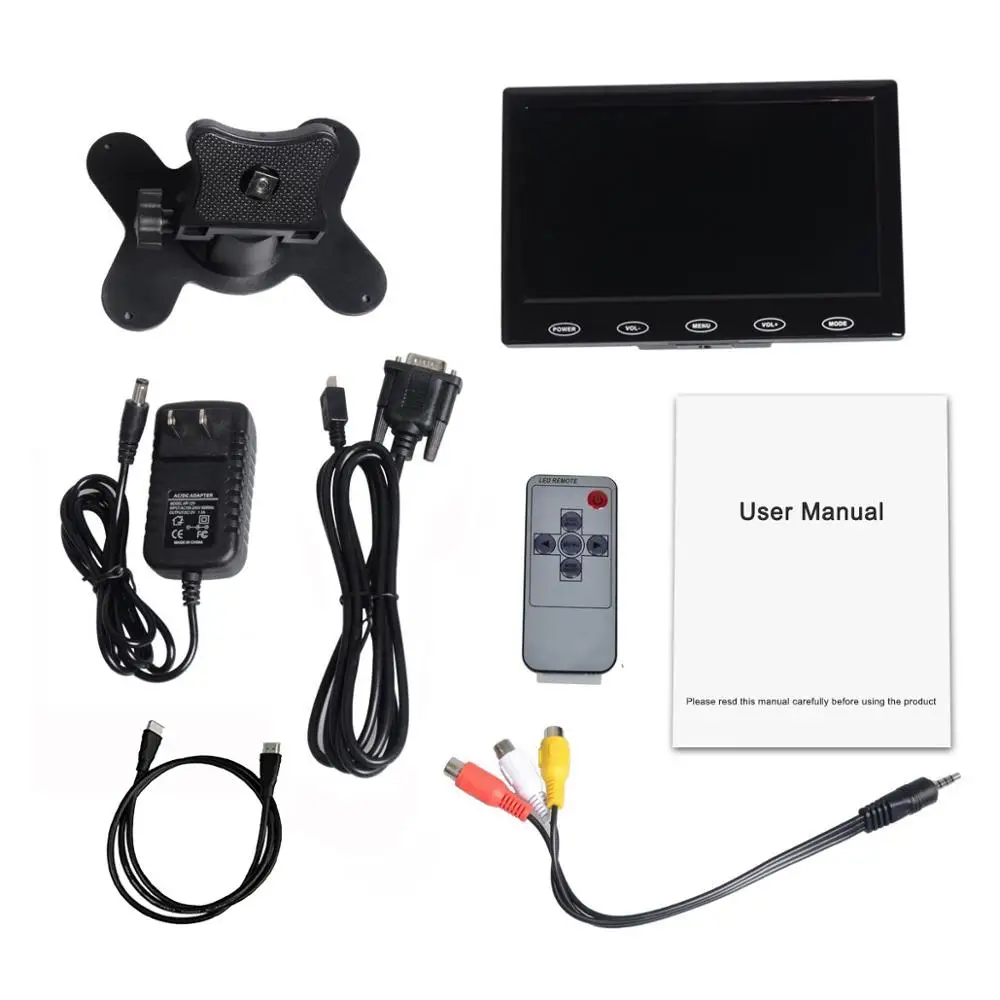 HDMI 9 дюймов легковой автомобиль автобус грузовик монитор автомобиля, DC 5V источник питания