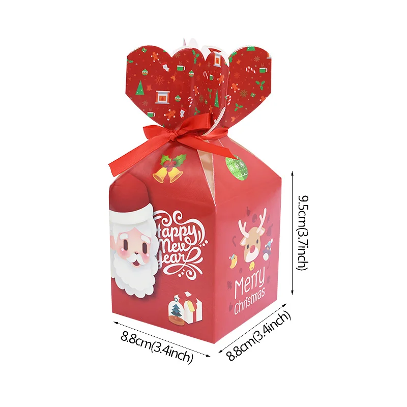 5 шт, рождественские Бумага "Ланч Бокс" милые Санта Клаус с принтом «Снеговик» и «олень», рисунок Яблоко коробка для рождественской вечеринки Подарочная Конфета упаковка поставки - Цвет: B06
