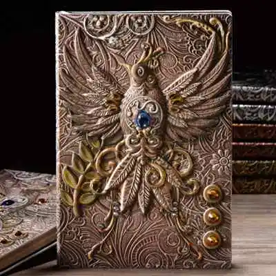 Pattern 2 Рельеф дневник Ретро книга блокнот дневник школа Феникс Европейский Стильный блокнот CLL9250 - Цвет: Pattern 2