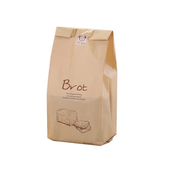 

Kraft Snack Bag in Transparent Paper Bag for Bread Bag Storage Food Bread Biscuit Popcorn Toast(100 Pieces)