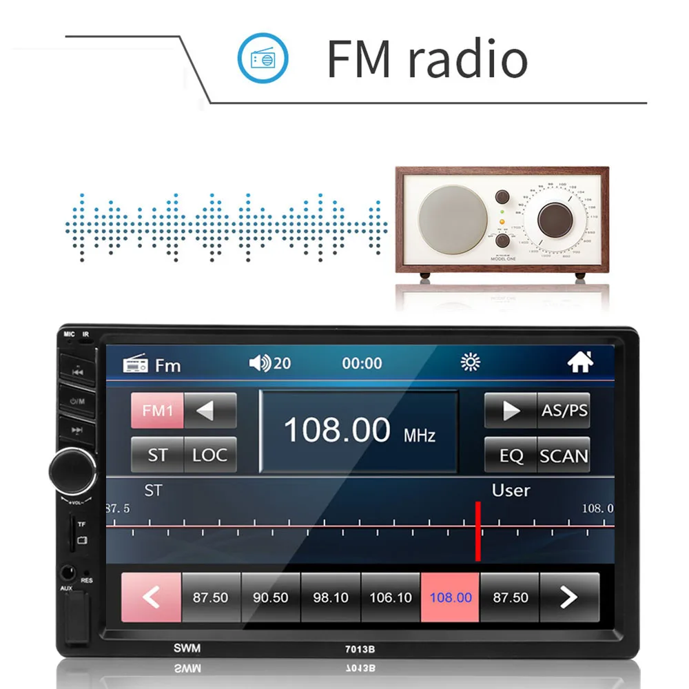 2 Din Carplay Android авто " автомобильный мультимедийный Радио Bluetooth Сенсорный экран MP5 плеер зеркальная связь SD/FM/USB/AUX/HD автомобильный аудио