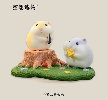 

Blind Box Utopian Creation Uncle Fujita New Year's New Year Flocking Eat Hamster Blind Box Cute Tide Play