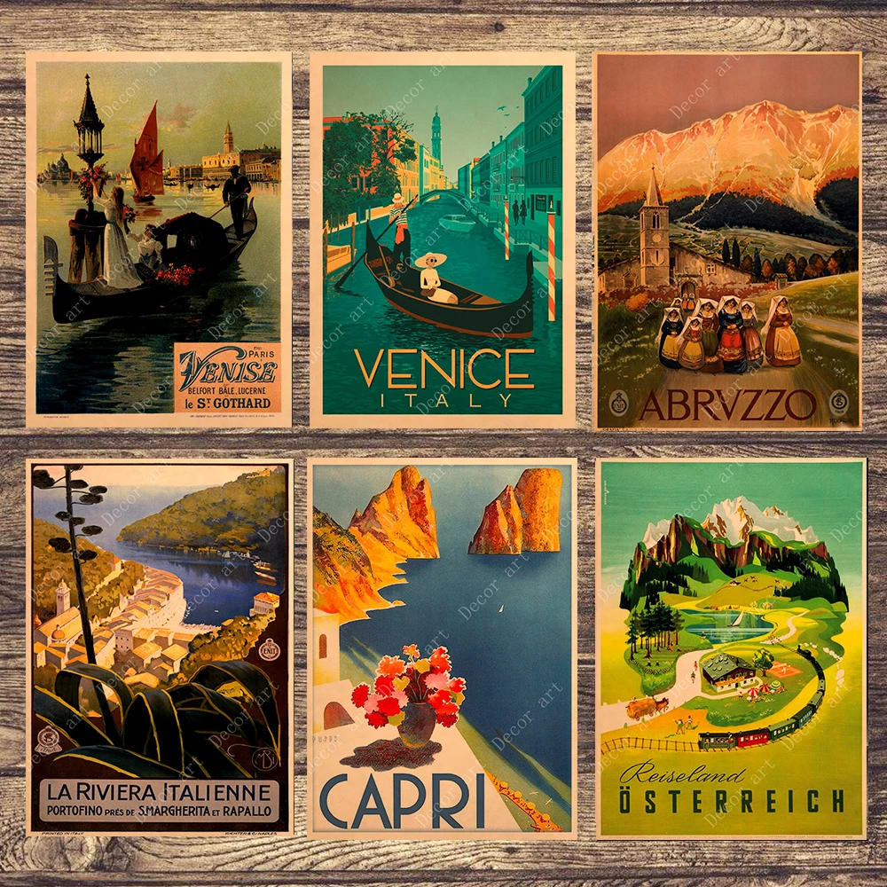 Napoli Travel Vintage Poster Print on Paper or Canvas