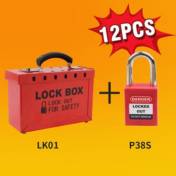

Lockey Steel Portable Group Lockout Box With Padlock Lockout Tagout