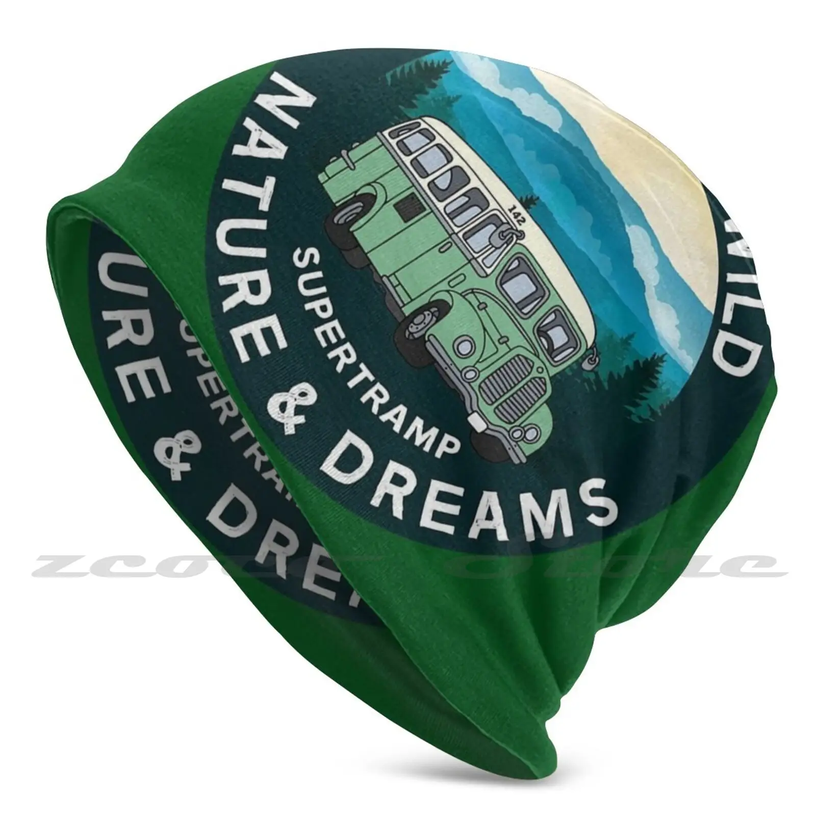 Nella Natura-Lascia Nessuna Traccia Di Rispetto Camicia-Supertramp-Rispetto Natura T-Shirt-Proteggi La Natura T-Shirt-Wanderlust Nature Knit Hat