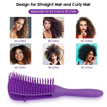 

Adjustable Detangling Hair Brush Scalp Massage Comb Black Fist Afro Pick Metal Wide Teeth Hair Comb Set Hairbrush hair tools