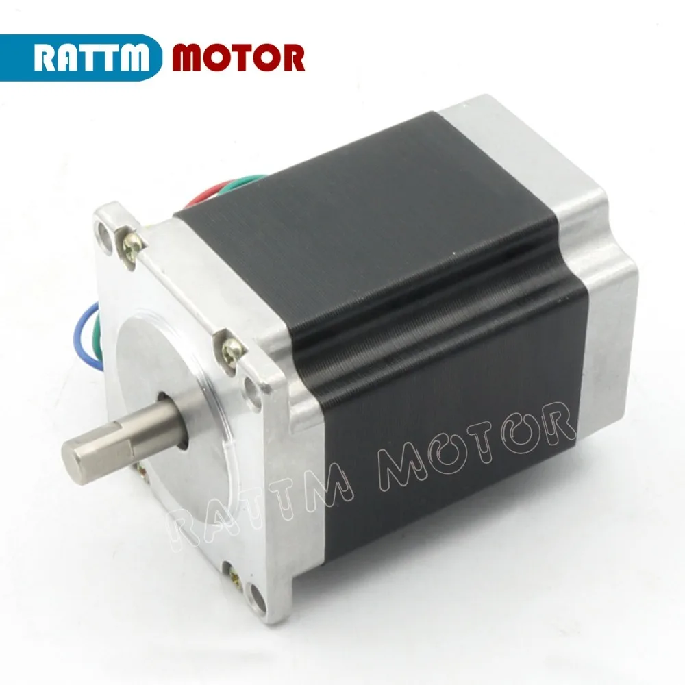 NEMA23 270Oz-in шаговый двигатель 1.8N.m 3A 76 мм одиночный вал 4 провода для фрезерного
