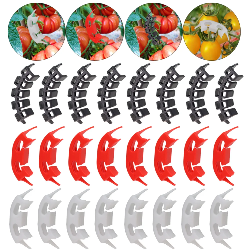 30PCS Plant Bender Plastic Tomato Branches Bending Clips Garden Greenhouse Support Low Stress Training Trainer Climbing plant clips plastic plant clips plant stem support