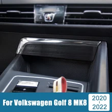 

Stainless Steel Car Interior Central Control USB Port Trim Frame Cover For Volkawagen VW Golf 8 MK8 2020 2021 2022 Accessories