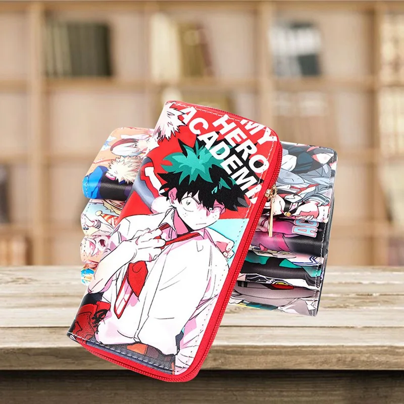 Кошельки для монет Boku No Hero Academy, бумажник для колледжа «Мой герой», Длинные кошельки для школьников, держатель для карт