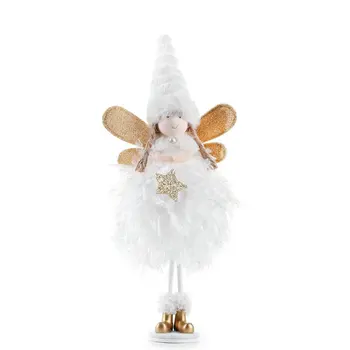 

1pcs Christmas Standing Angel Girl Ski Pendant Christmas Tree Decoration For Home Xmas Cute Doll Party Decoration