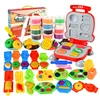 Children DIY Kitchen Pretend Play Clay Toy Plasticine Tool Set Hamburger Noodle Machine Creative Mold Toy For Girl Clay Handmade 1
