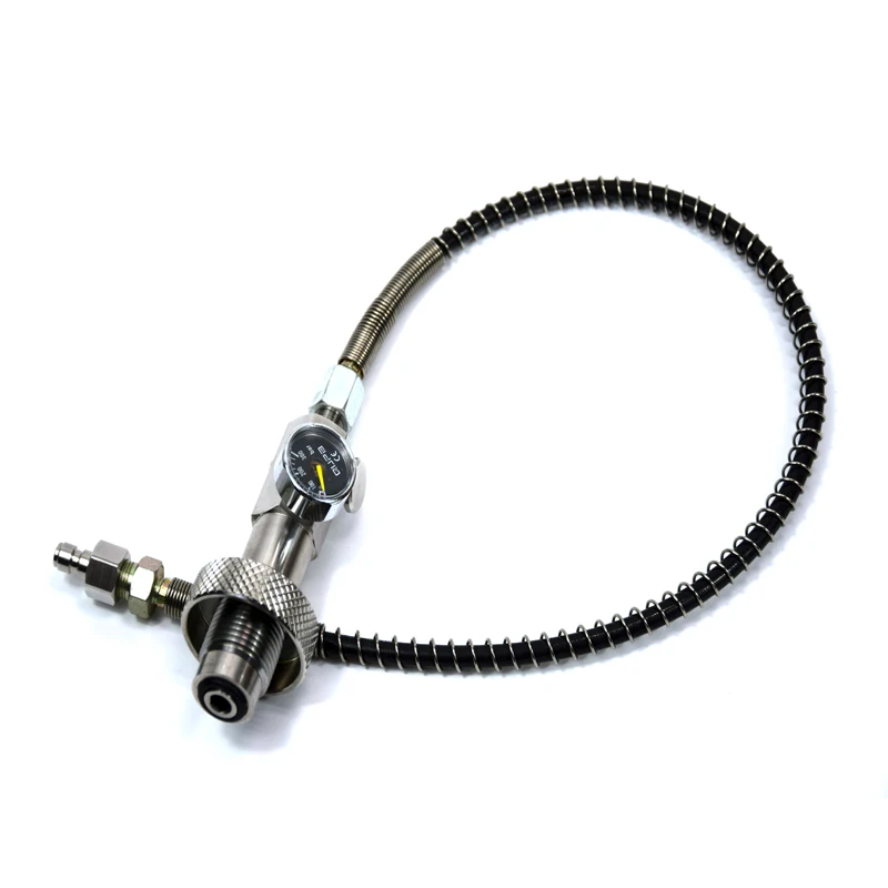 60 hose with PLUG PCP Airforce розлива адаптер DIN станция из нержавеющей стали Кнопка воздушный кровотечение с различными шлангами - Цвет: 60 hose with PLUG