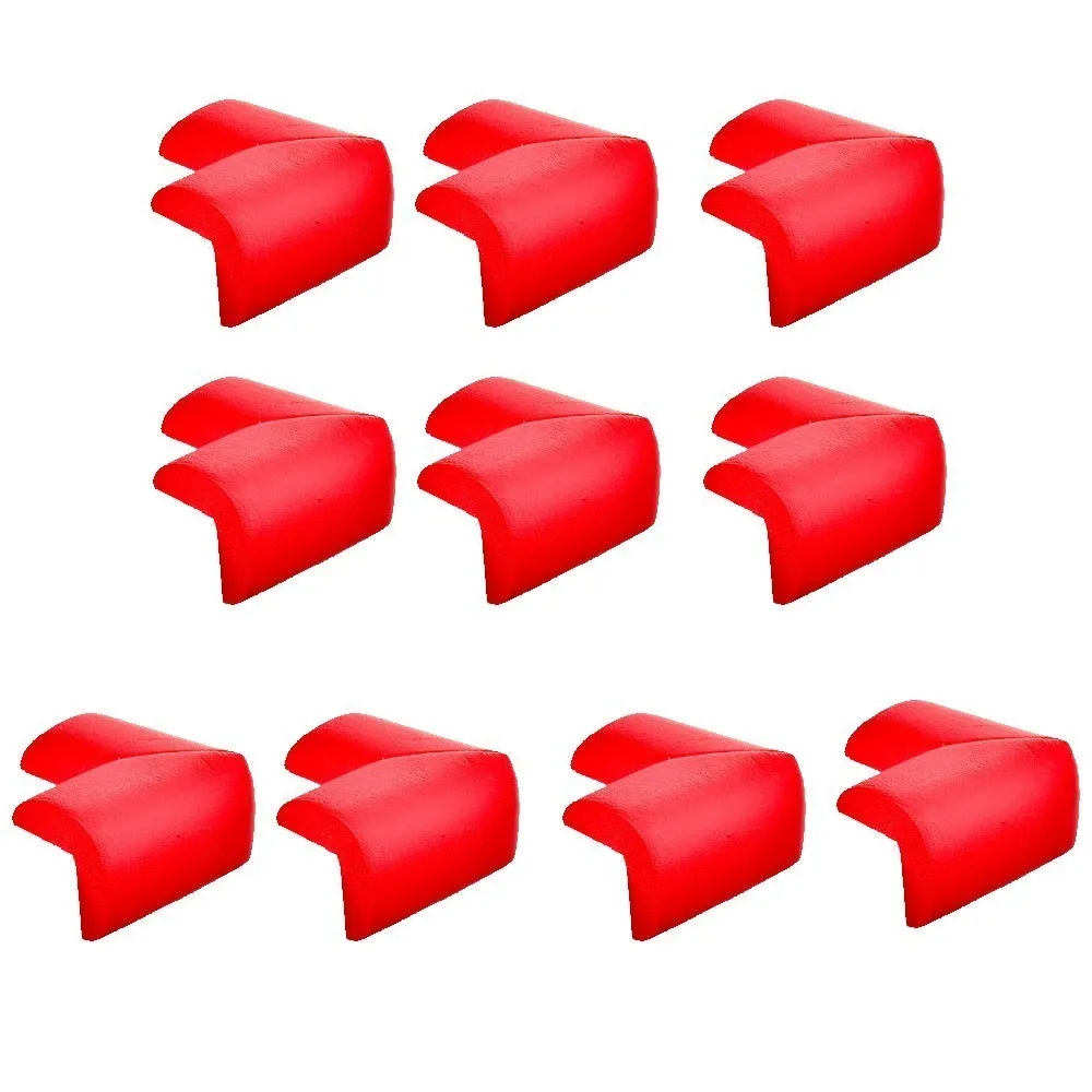 red10pcs 10 шт. детская безопасная угловая защита от столкновений Детская безопасность защита Ram детская безопасная защита мягкий угол - Цвет: red10pcs