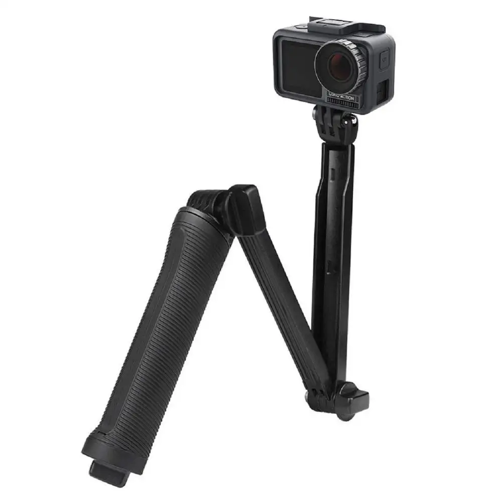 

3-Way Grip Foldable Functional Selfie-Stick Extension Monopod Tripod for DJI OSMO ACTION/GoPro Hero 7 6 /SJCAM etc Action Camera