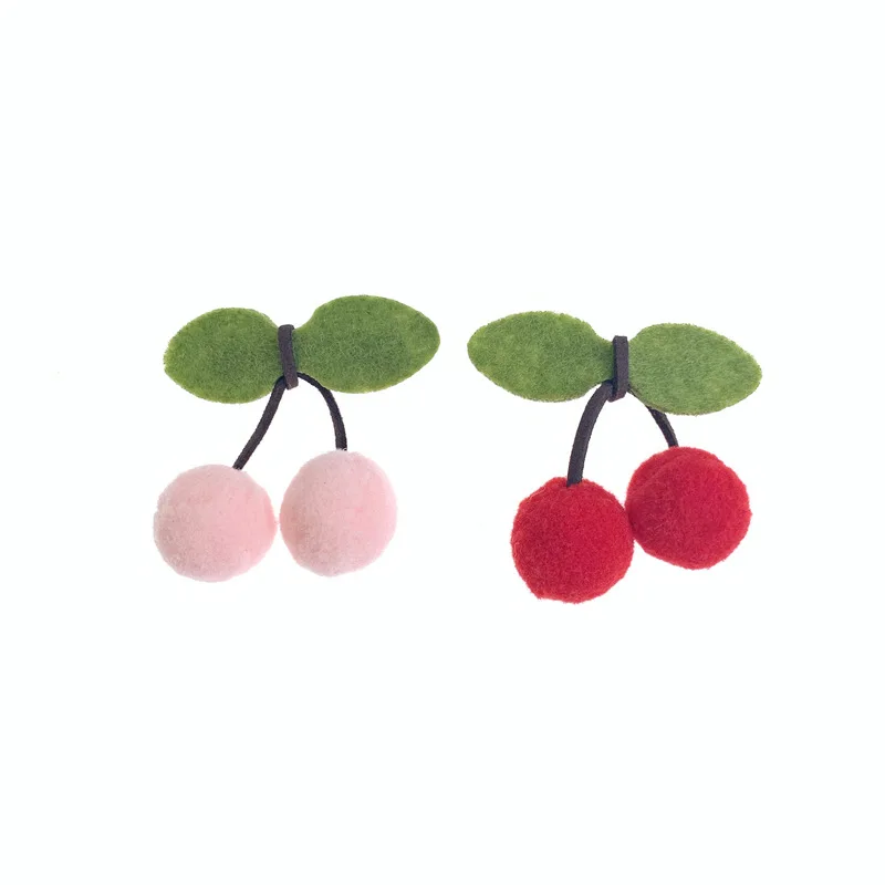 Cherry Bowknot Hairpin Cherry Brooch Children Lovely Sweet Leaf Hair Clip Kids Red Ball Twist Barrette Hair Accessorie Girl Gift