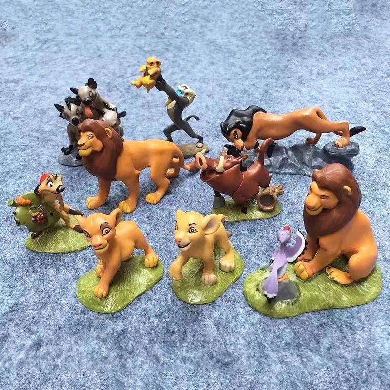 

New Style Cartoon Animation di tu ni Lion KING Movie Lion King Simba 9-Toy Decoration Model Garage Kit