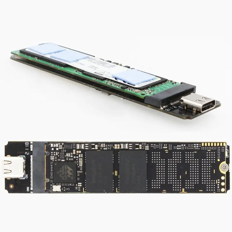  Metall Aluminium M.2 PCIE U.2 SSD PCI-E NVME zu Typ C Mobile Festplatte Box Gehäuse HDD Fall JMS583