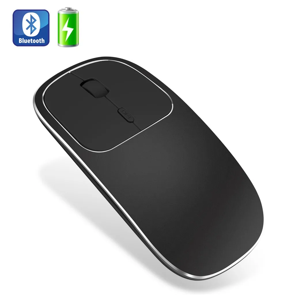 Беспроводная мышь компьютерная Bluetooth мышь Бесшумная металлическая Mause перезаряжаемая эргономичная мышь щелчок оптическая мышь для ноутбука ПК# D1