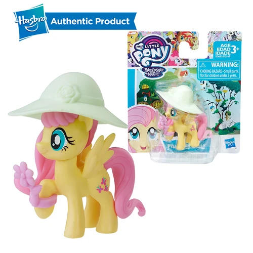 Hasbro My Little Pony 2 дюйма Дружба это магия Флаттершай история Сумерки Радуга Дэш Apple Джек пони фигурка куклы - Цвет: FLUTTERSHY