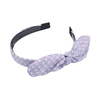 

DUOJIAOYAN Cloth headband Lady bow hair accessories Sweet headpiece Wave point temperament headband for women girls