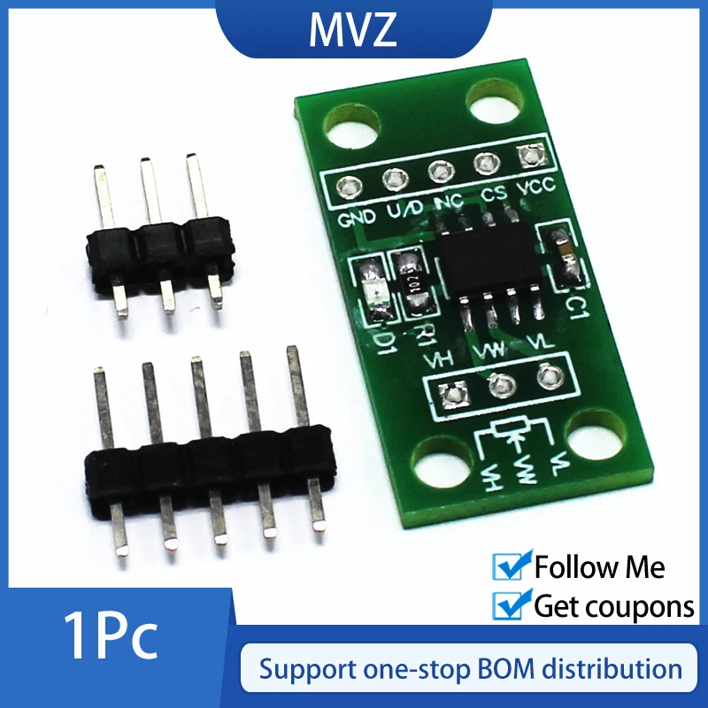 Новый цифровой модуль потенциометра X9C103S для Arduino | Электронные компоненты и