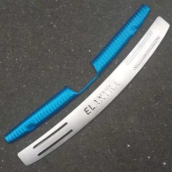 

Stainless Steel Rear Bumper Protector Sill Trunk Tread Plate Trim for Hyundai Elantra 2012-2018