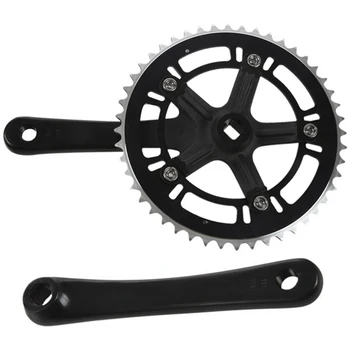 

46T Crank Set Fixed Gear Small Wheel Folding Bike Bicycle Aluminum Chainwheel Alloy Crank Set Sprocket Crankset