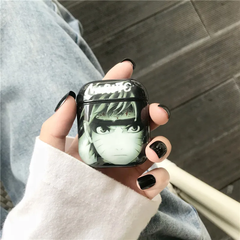 D Японские Аниме Наруто Чехлы для Apple Airpods 1 2 защитный аксессуар чехол противоударный держатель для AirPods Coque зарядная коробка - Цвет: D