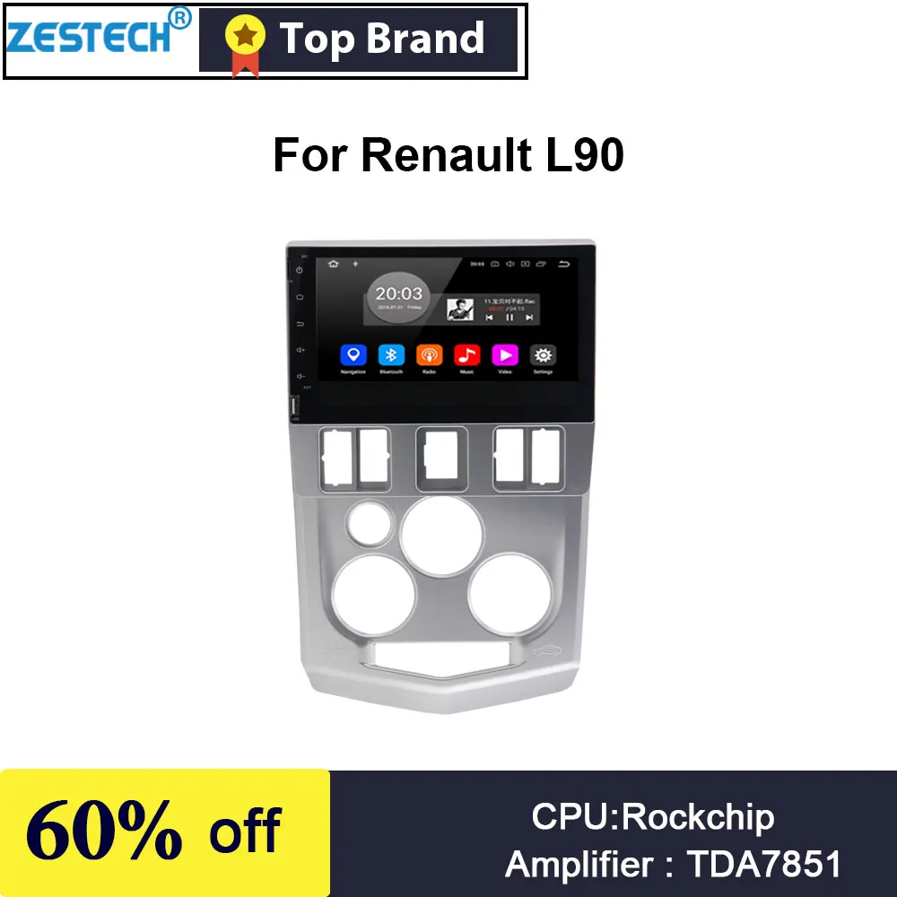 Zetech 9 дюймов Android автомобильный Радио gps dvd плеер для Renault L90 Автомобильный